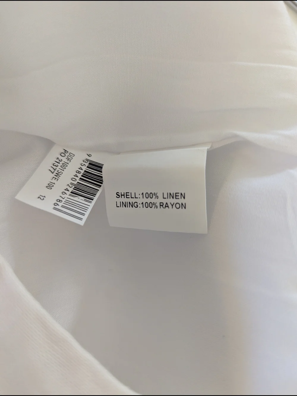 DISSH 100% Linen Wide-Leg Tailored Pants - Picture 7 of 7